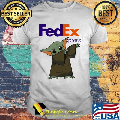Dabbing baby yoda mask fedex express logo coronavirus shirt
