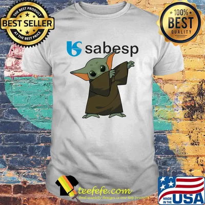Dabbing baby yoda mask sabesp logo coronavirus shirt