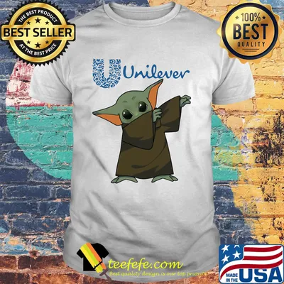 Dabbing baby yoda mask unilever logo coronavirus shirt