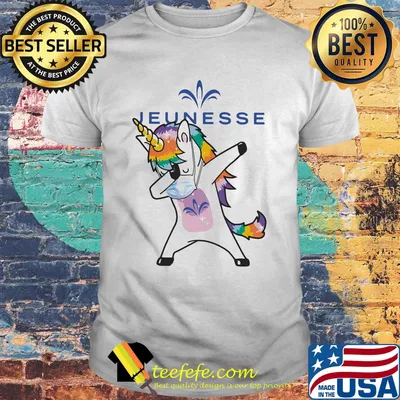 Dabbing unicorn mask jeunesse logo coronavirus shirt