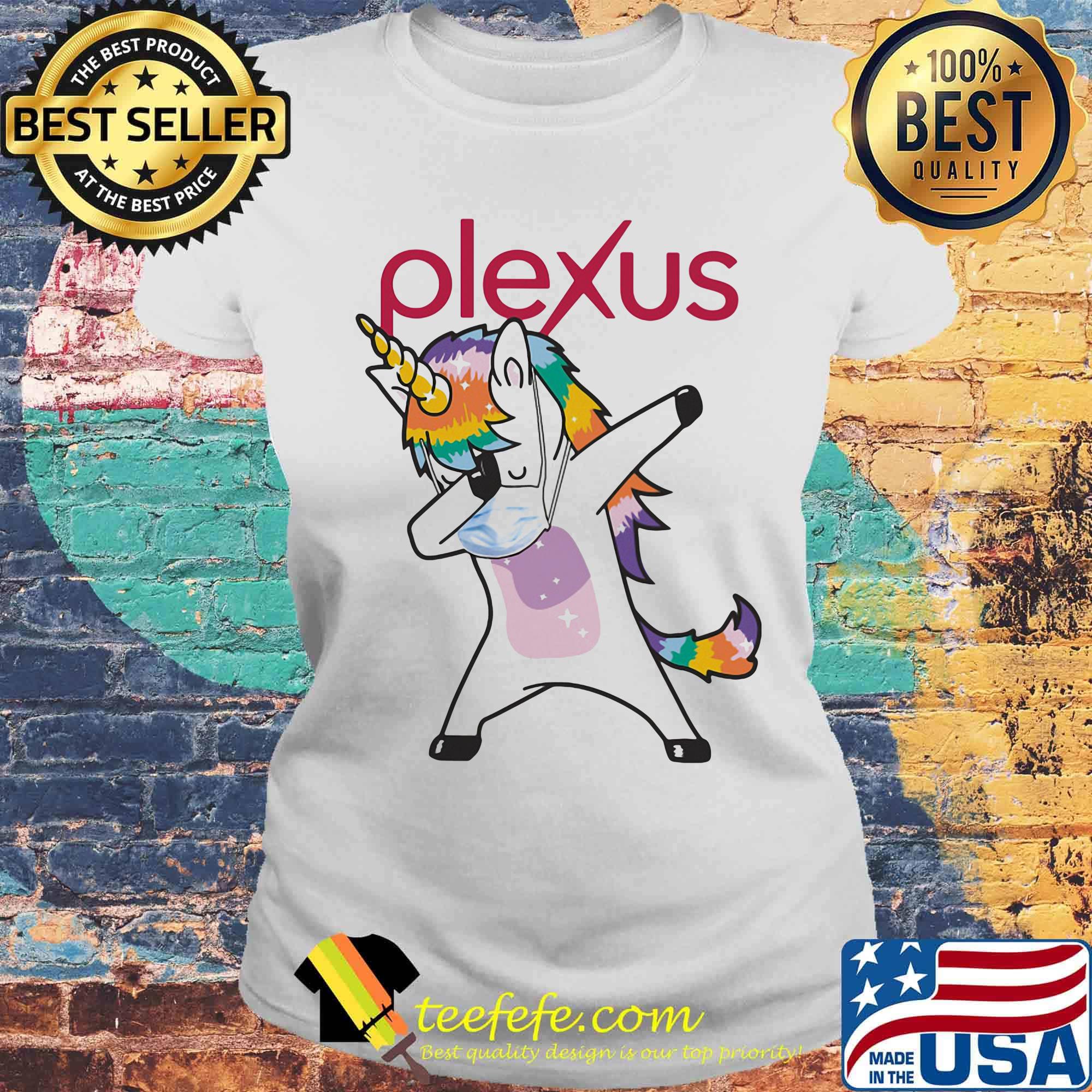 Dabbing unicorn mask plexus logo coronavirus s Laides tee Dabbing unicorn mask plexus logo coronavirus s Laides tee