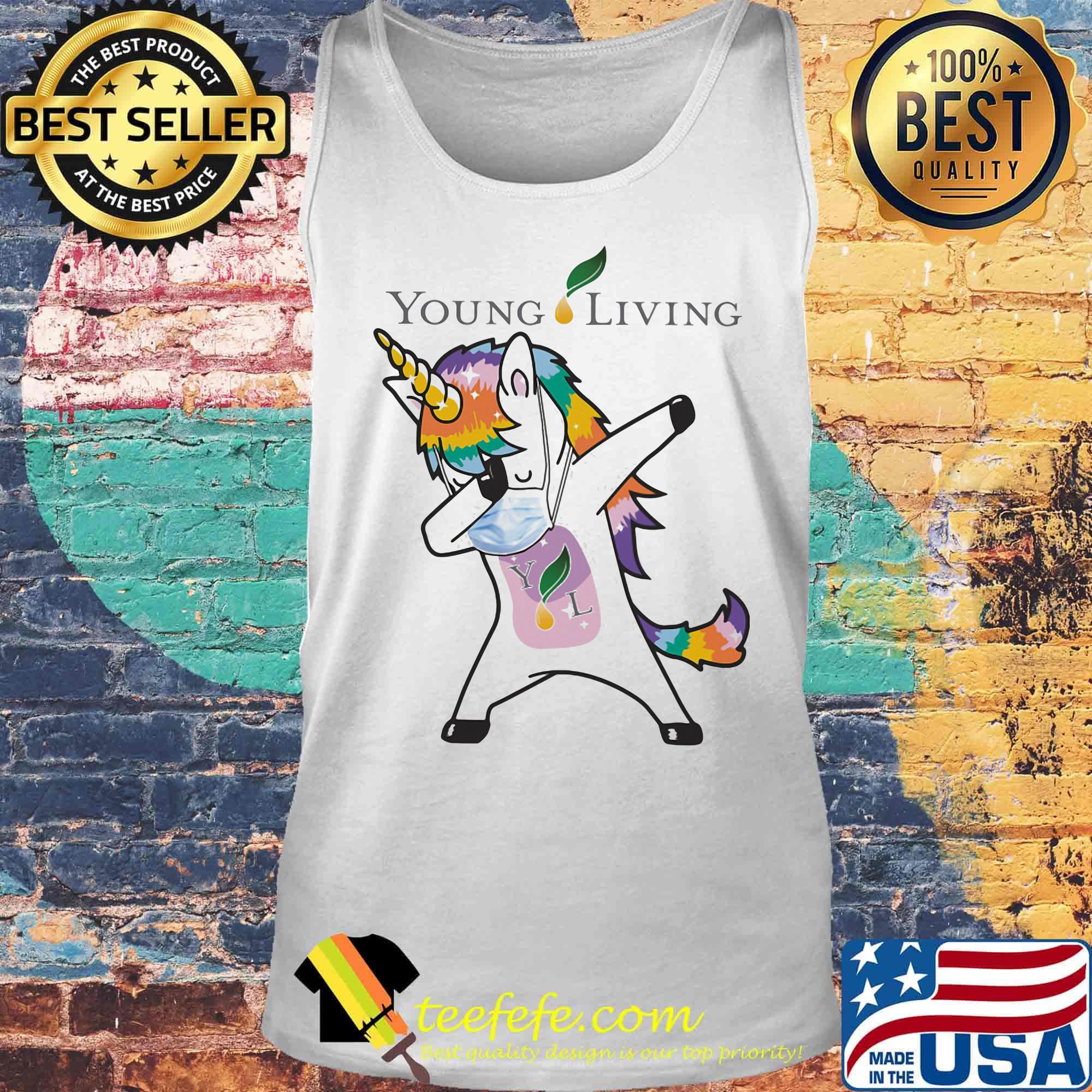 Dabbing unicorn mask young living logo coronavirus s Tank top Dabbing unicorn mask young living logo coronavirus s Tank top