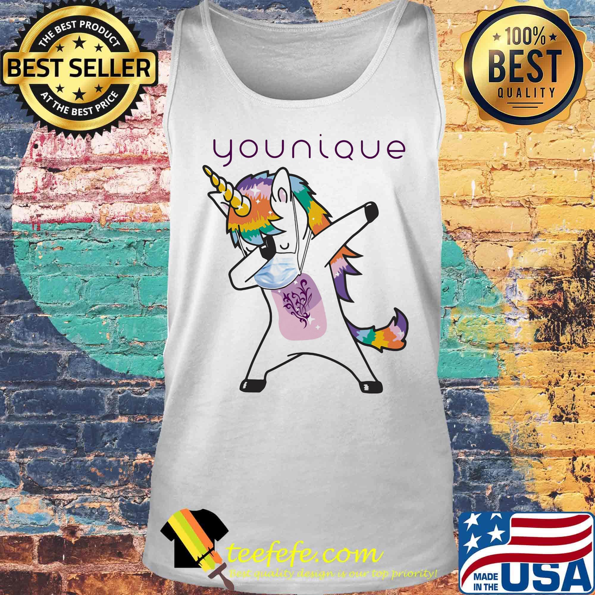 Dabbing unicorn mask younique logo coronavirus s Tank top Dabbing unicorn mask younique logo coronavirus s Tank top
