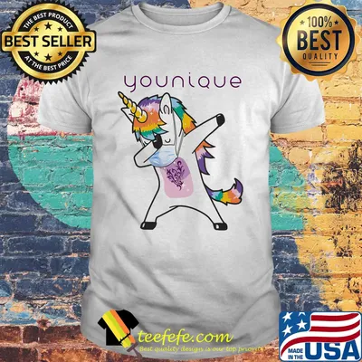 Dabbing unicorn mask younique logo coronavirus shirt
