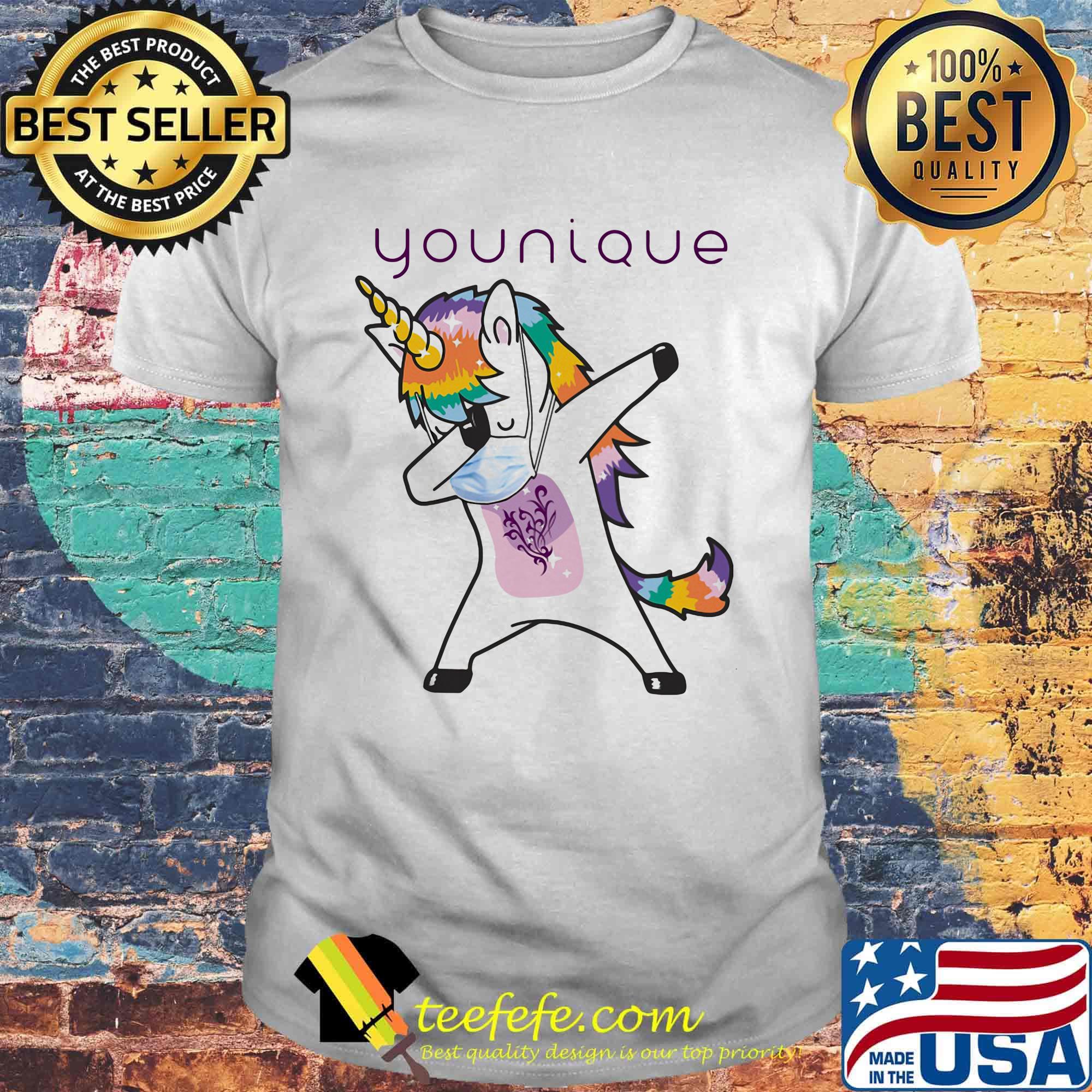 Dabbing unicorn mask younique logo coronavirus shirt Dabbing unicorn mask younique logo coronavirus shirt