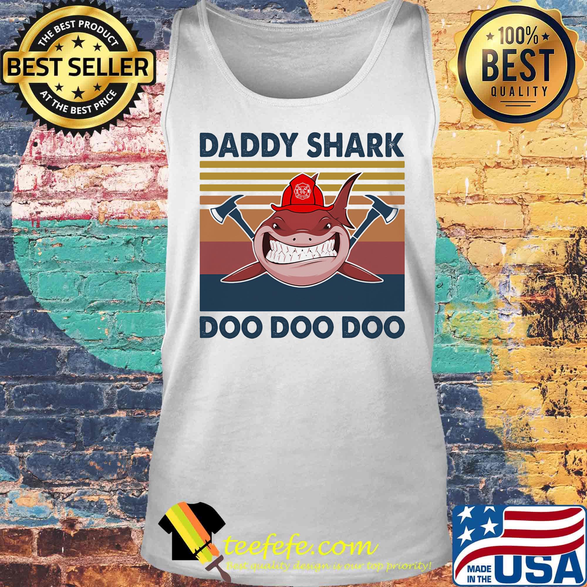 Daddy shark doo doo doo vintage retro s Tank top Daddy shark doo doo doo vintage retro s Tank top