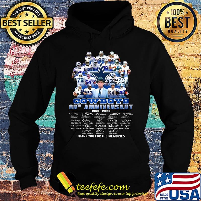 Dallas cowboys football team 60th anniversary 1960 2020 thank you for the memories signatures s Hoodie Dallas cowboys football team 60th anniversary 1960 2020 thank you for the memories signatures s Hoodie