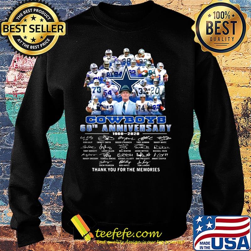 Dallas cowboys football team 60th anniversary 1960 2020 thank you for the memories signatures s Sweater Dallas cowboys football team 60th anniversary 1960 2020 thank you for the memories signatures s Sweater