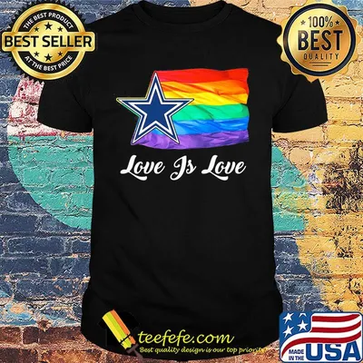 Dallas cowboys lgbt flag love is love shirt