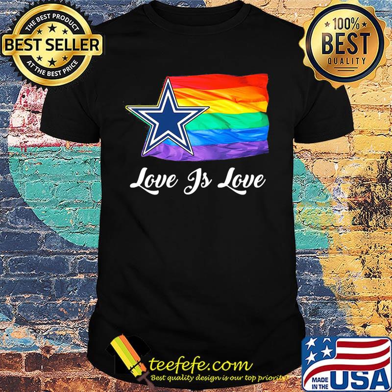 Dallas cowboys lgbt flag love is love shirt