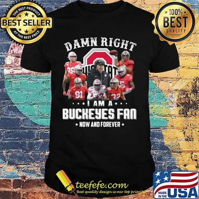 Damn right i am a ohio state buckeyes fan now and forever stars shirt