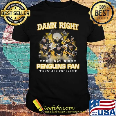 damn right i am a penguins fan now and forever stars shirt