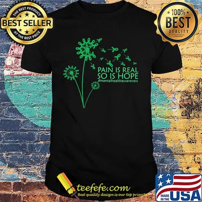 Dandelion cancer pain is real so is hope balck shirt