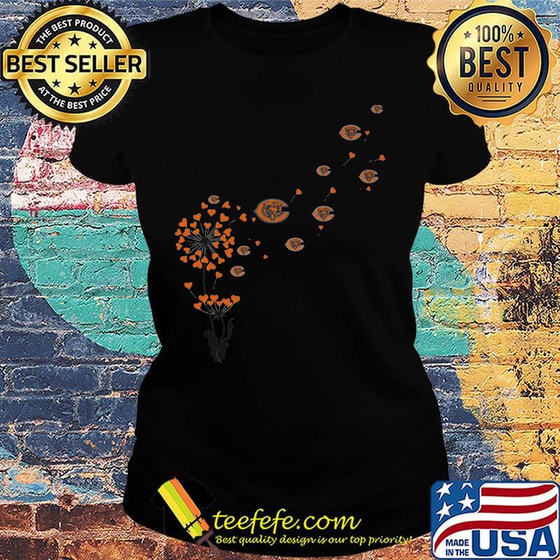 Dandelion flower chicago bears football logo hearts s Ladies tee Dandelion flower chicago bears football logo hearts s Ladies tee