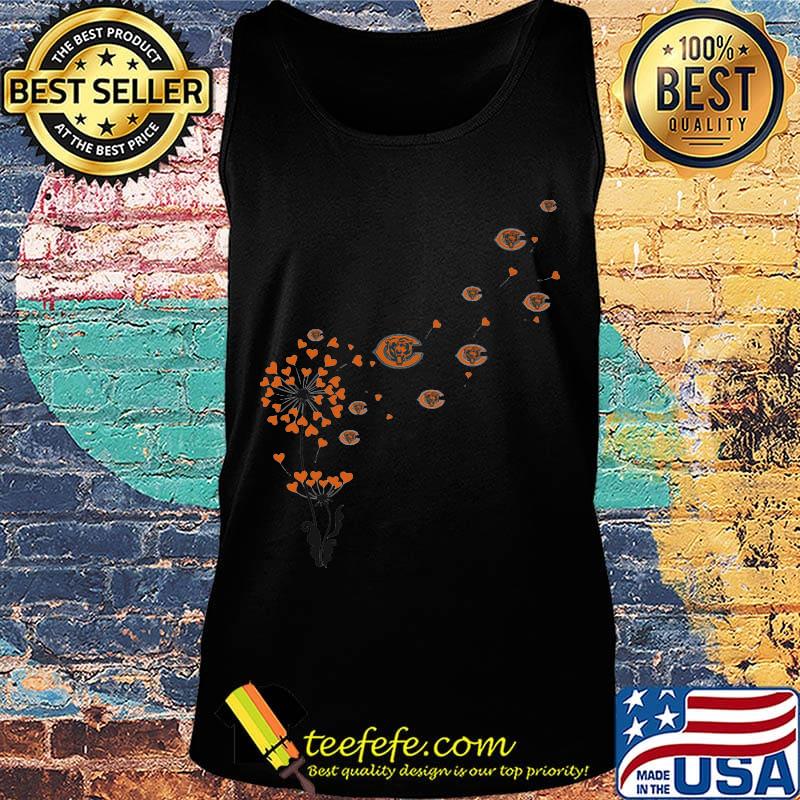 Dandelion flower chicago bears football logo hearts s Tank top Dandelion flower chicago bears football logo hearts s Tank top