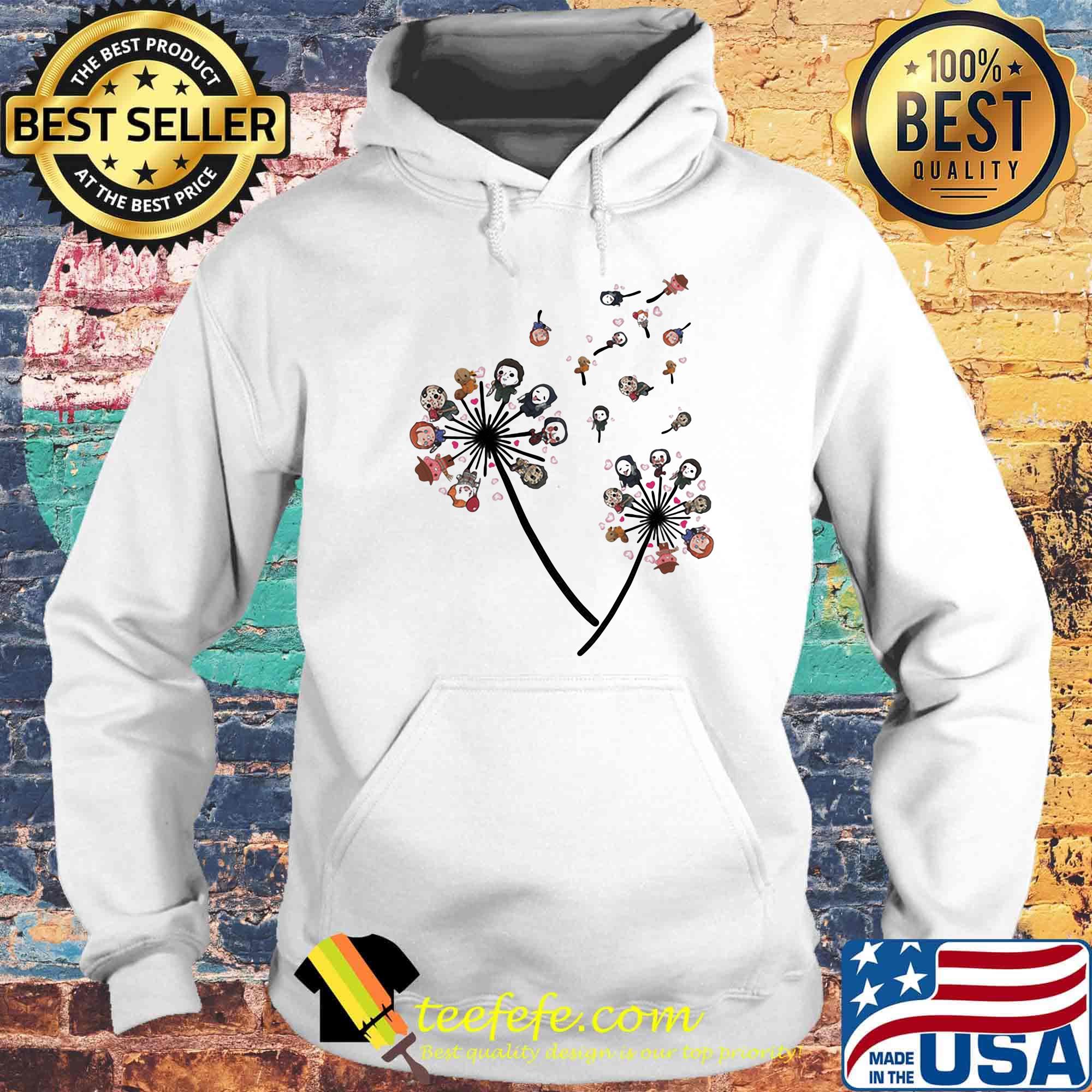 Dandelion flower halloween michael myers and horror characters babies s Hoodie Dandelion flower halloween michael myers and horror characters babies s Hoodie
