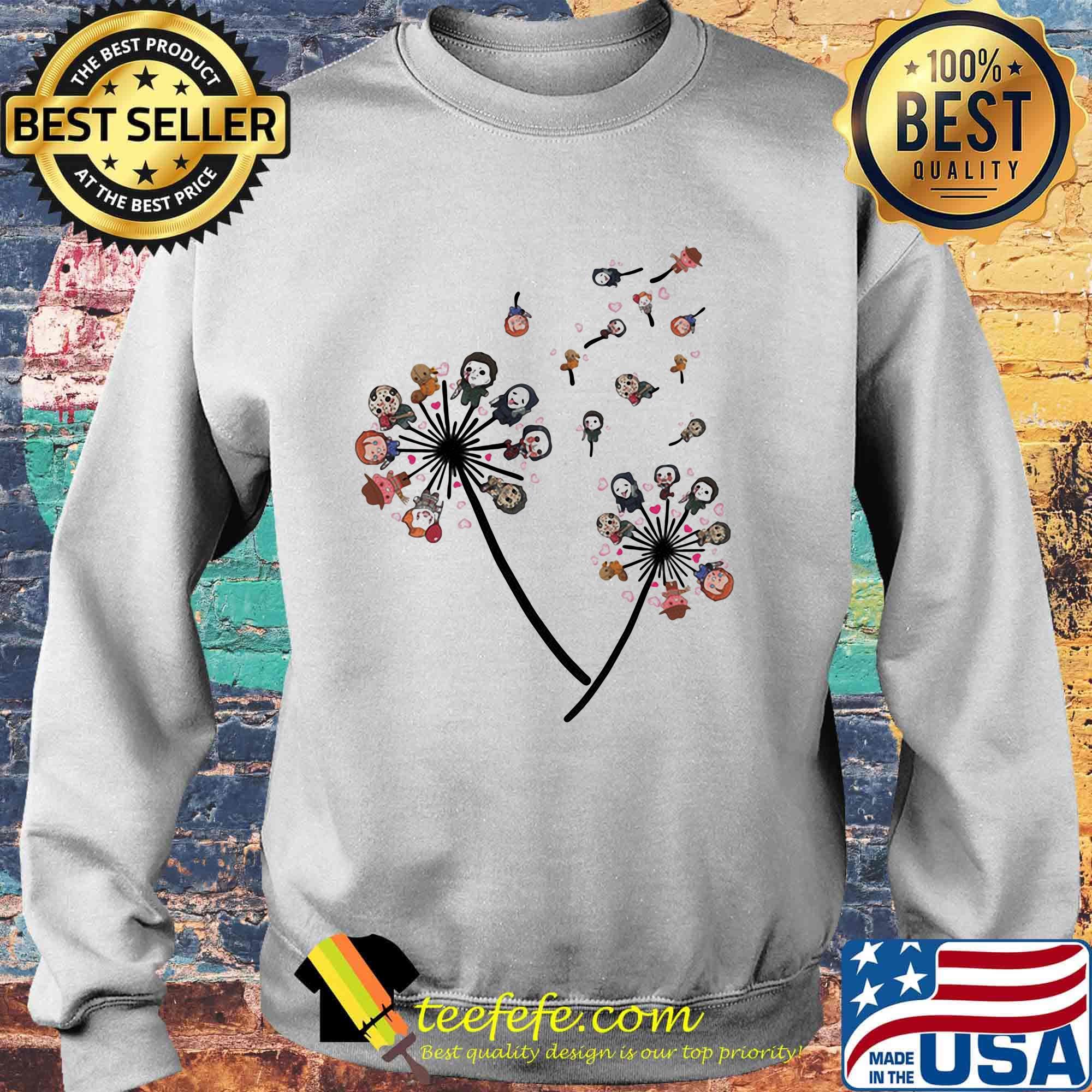 Dandelion flower halloween michael myers and horror characters babies s Sweater Dandelion flower halloween michael myers and horror characters babies s Sweater
