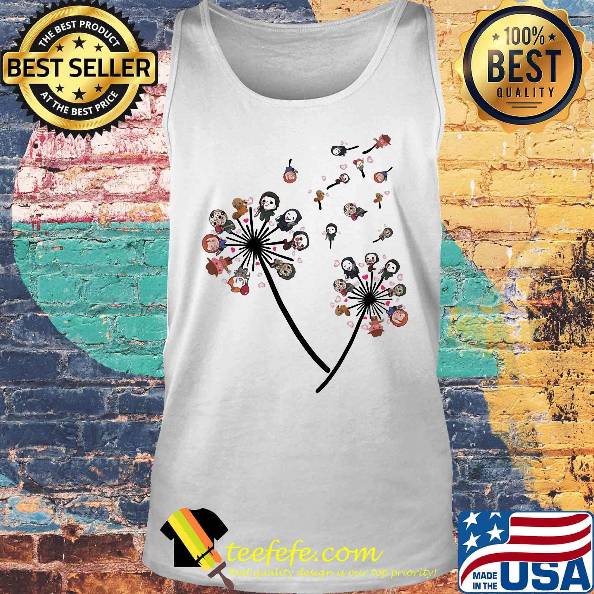 Dandelion flower halloween michael myers and horror characters babies s Tank top Dandelion flower halloween michael myers and horror characters babies s Tank top