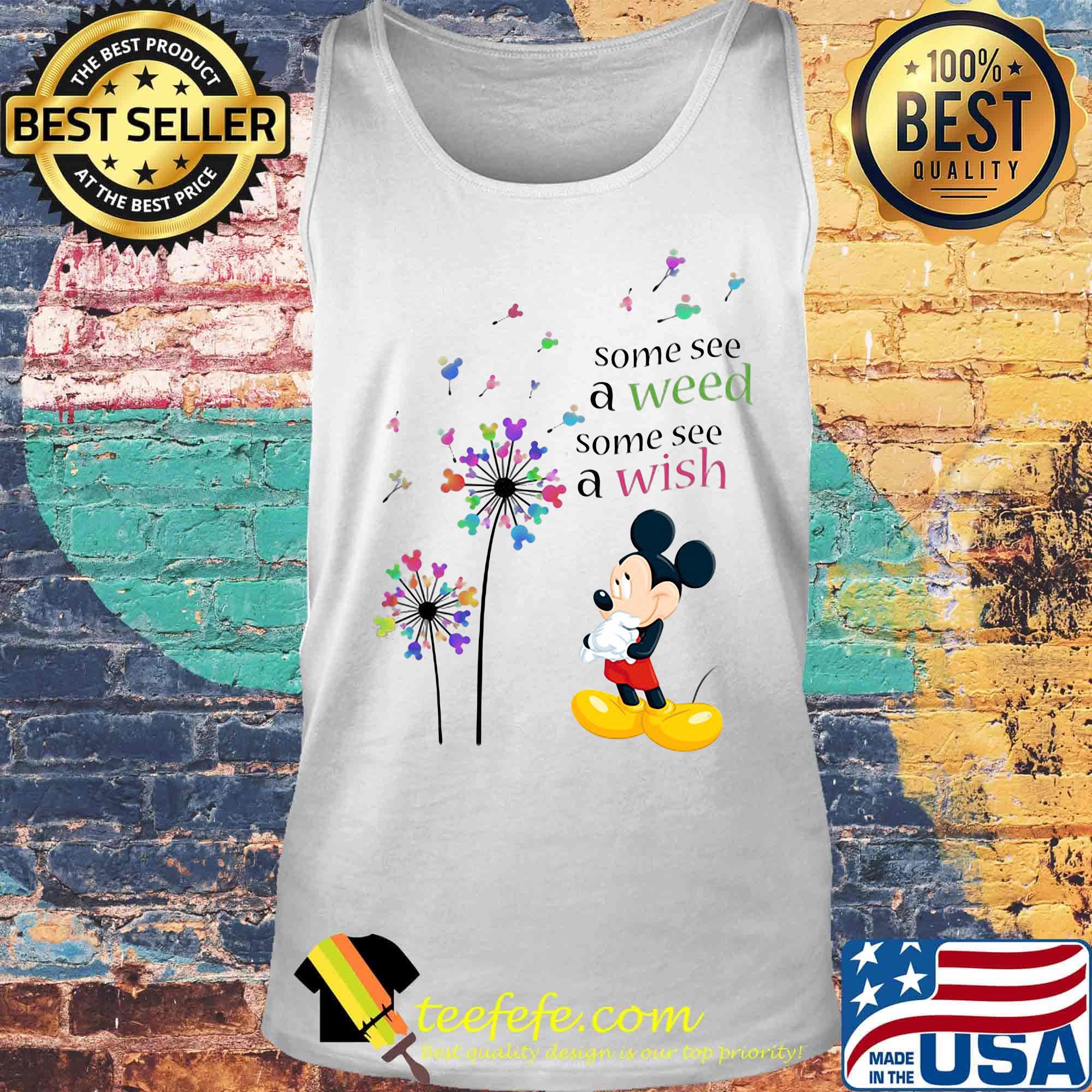 Dandelion flower mickey mouse some see a weed some see a wish s Tank top Dandelion flower mickey mouse some see a weed some see a wish s Tank top