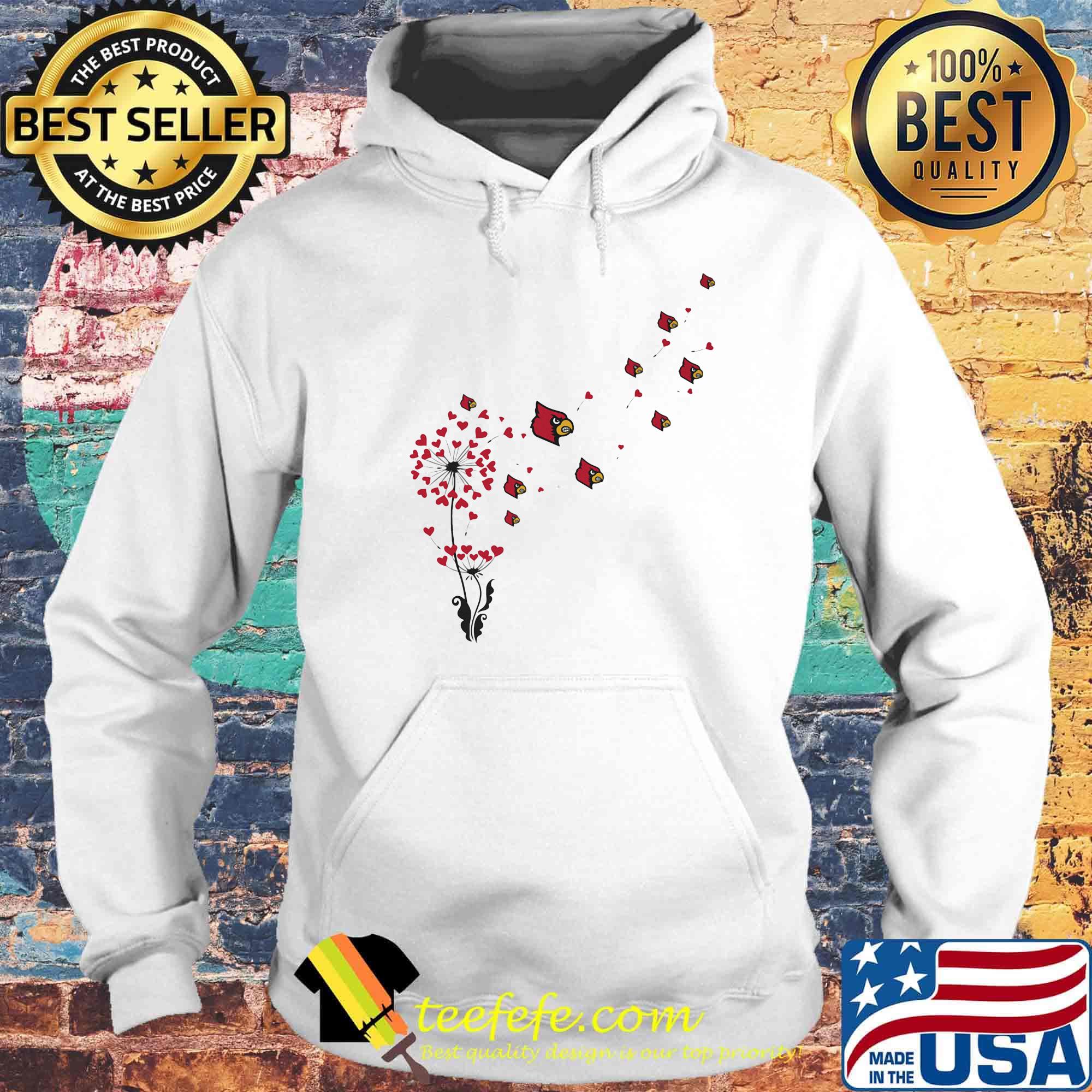Dandelion flower st. louis cardinals logo hearts s Hoodie Dandelion flower st. louis cardinals logo hearts s Hoodie