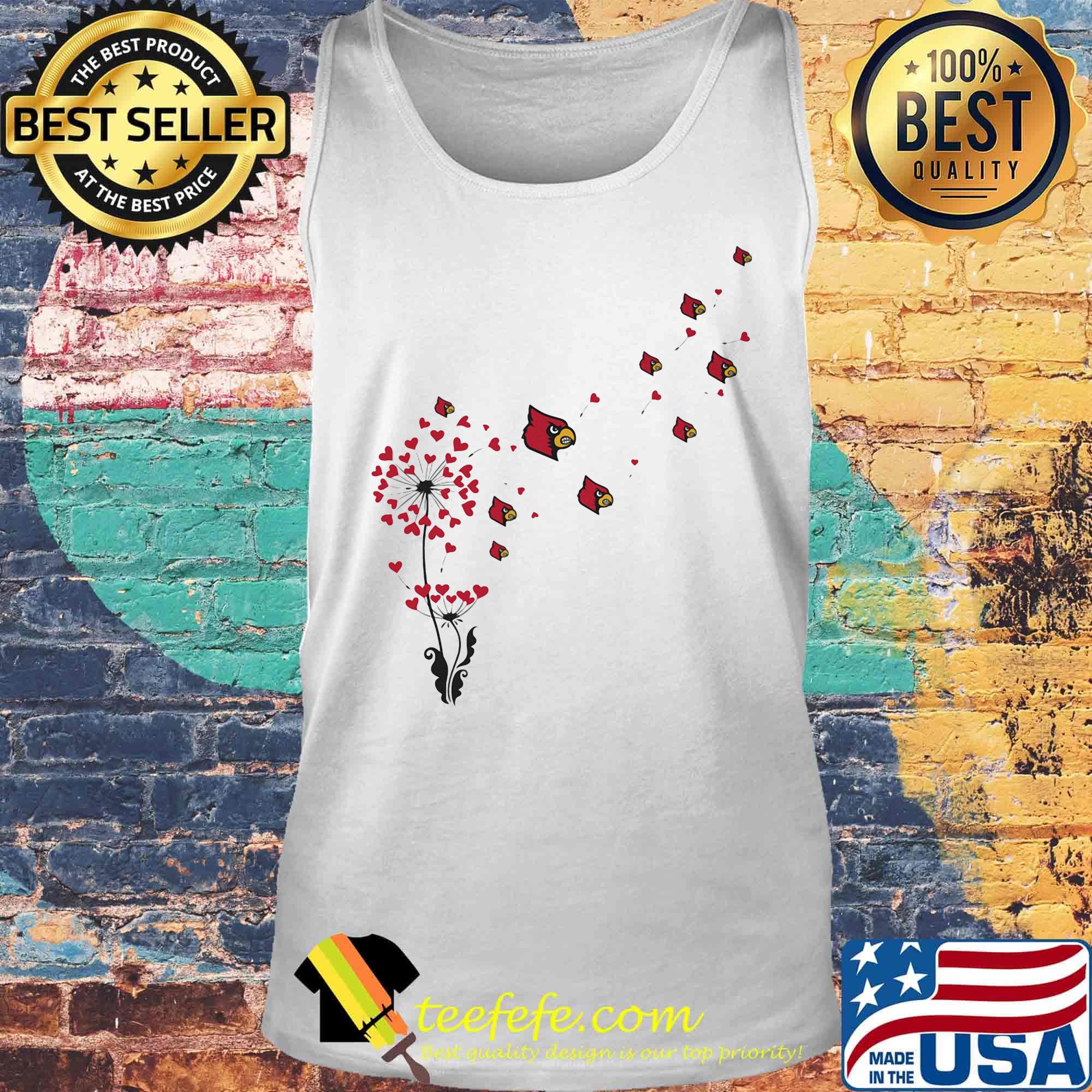 Dandelion flower st. louis cardinals logo hearts s Tank top Dandelion flower st. louis cardinals logo hearts s Tank top