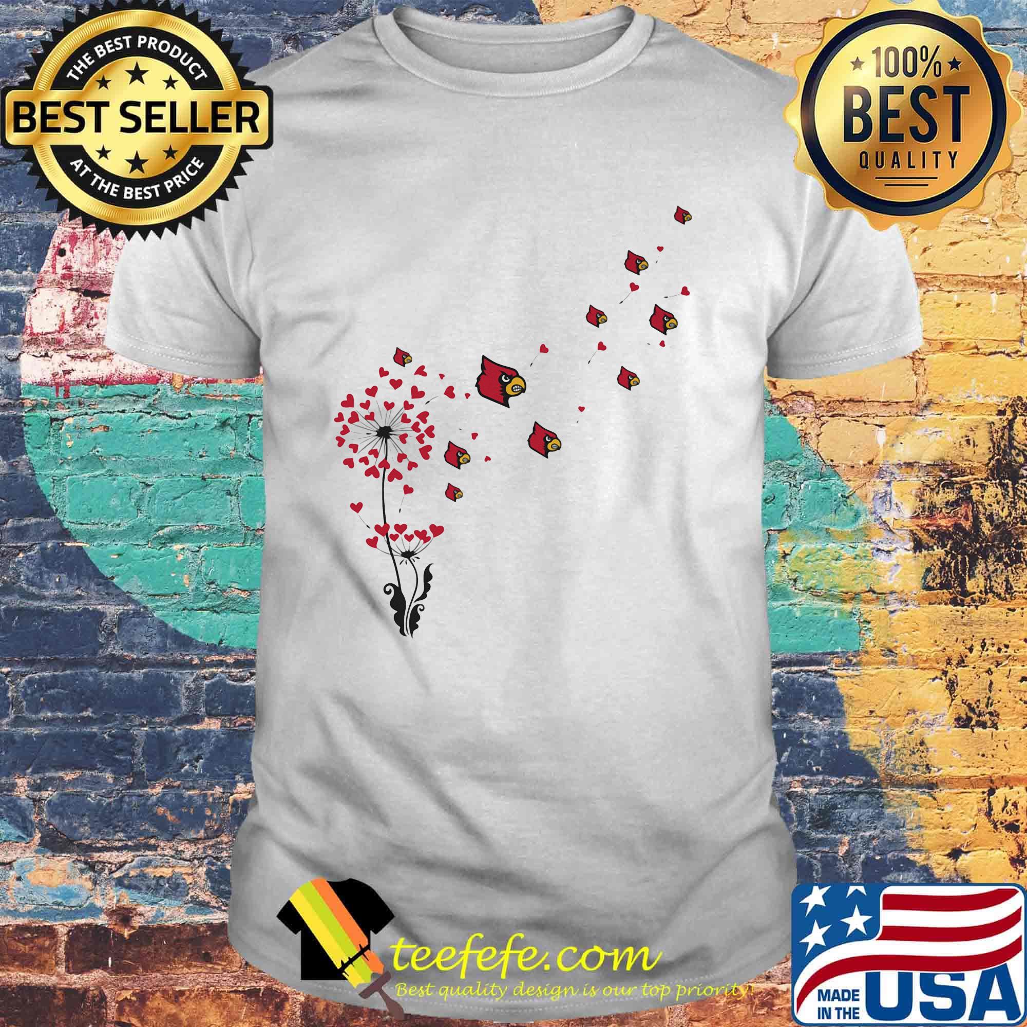 Dandelion flower st. louis cardinals logo hearts shirt Dandelion flower st. louis cardinals logo hearts shirt