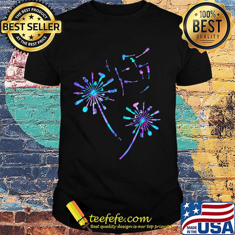 Dandelion hair stylist tools classic black shirt