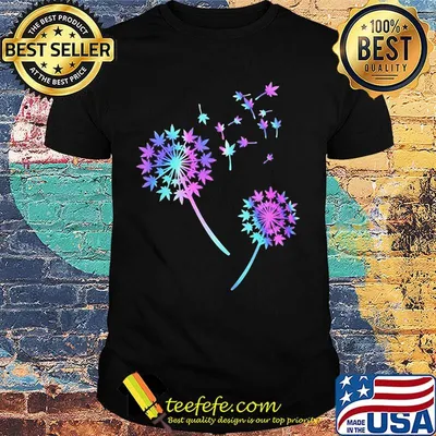 Dandelion weeds classic black shirt