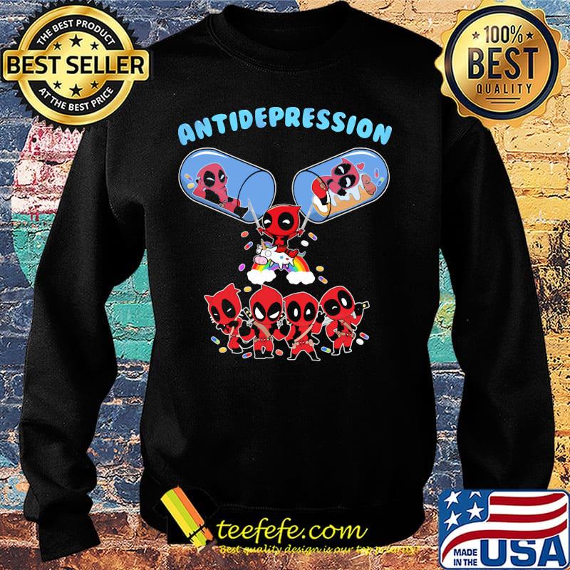 Deadpool and Unicorn antidepression s Sweater Deadpool and Unicorn antidepression s Sweater