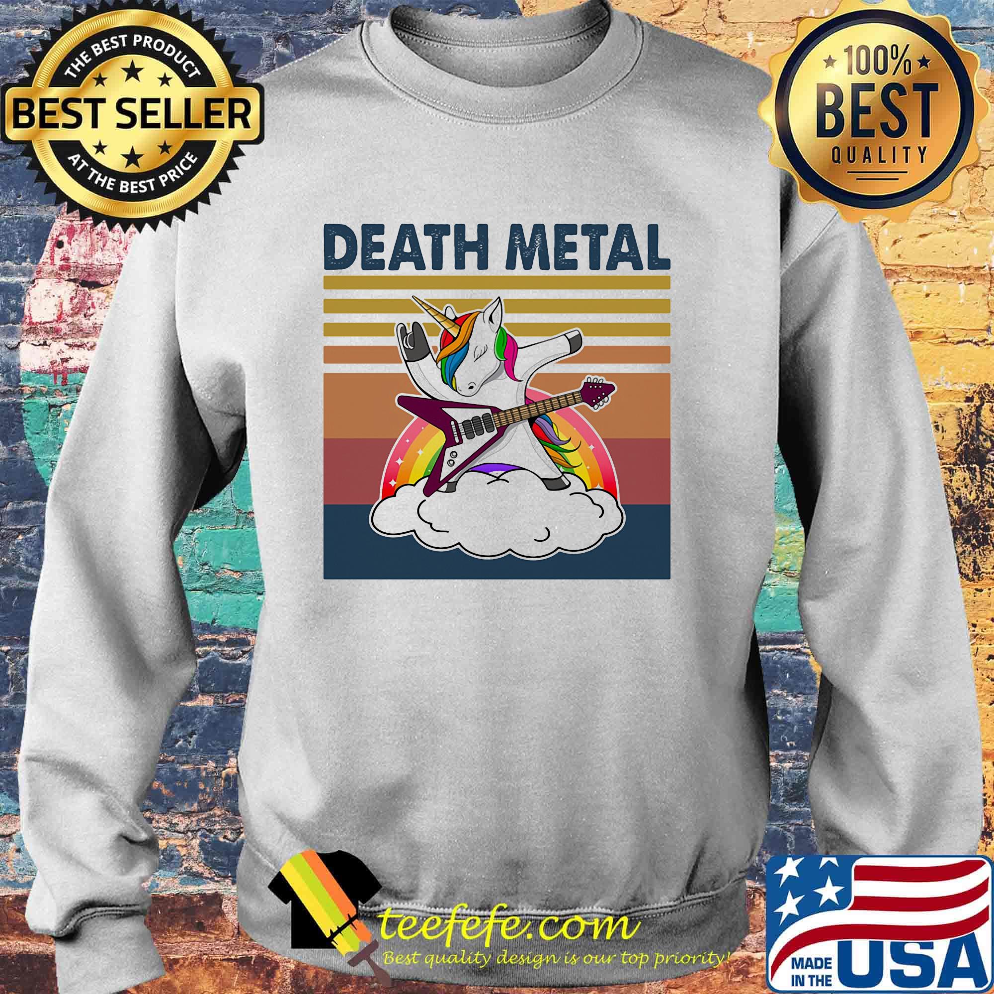 Death Metal Unicorn Vintage Retro Shirt Sweater Death Metal Unicorn Vintage Retro Shirt Sweater