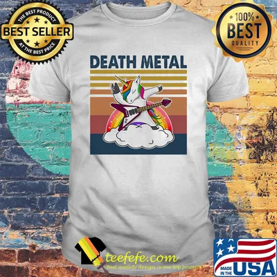 Death Metal Unicorn Vintage Retro Shirt