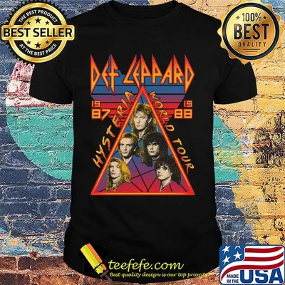 Def leppard 1987 1988 hysteria world tour shirt