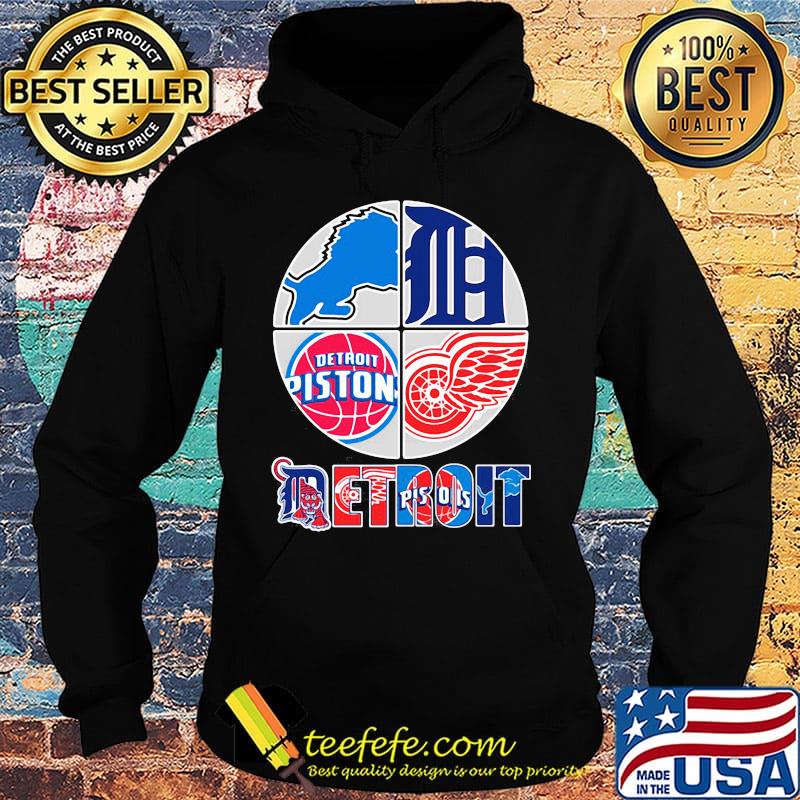 Detroit lions tigers pistons red wings logo s Hoodie Detroit lions tigers pistons red wings logo s Hoodie