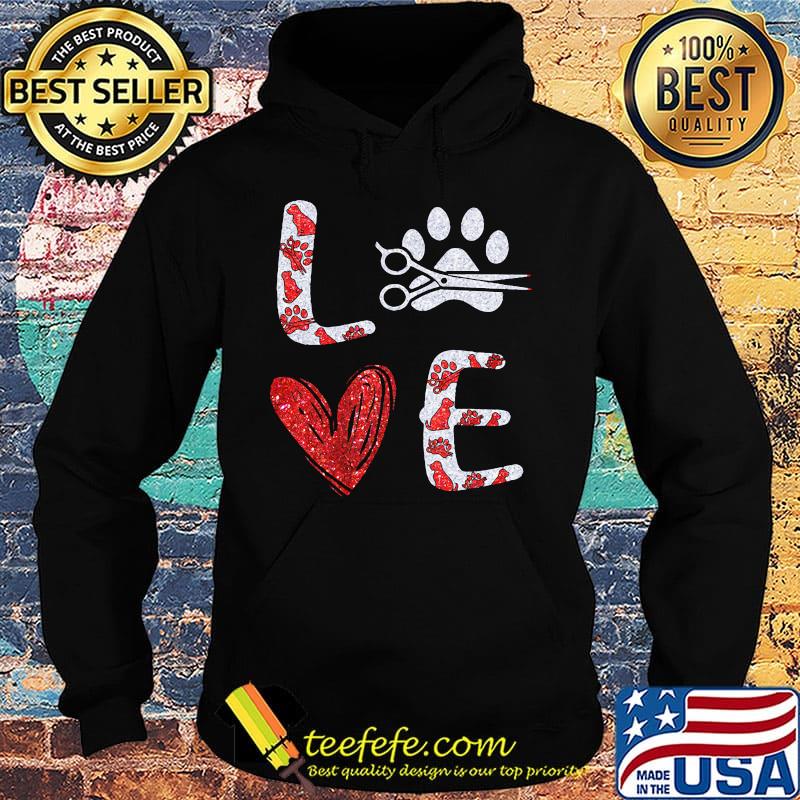 Diamond hairstyle dog paw love s Hoodie Diamond hairstyle dog paw love s Hoodie