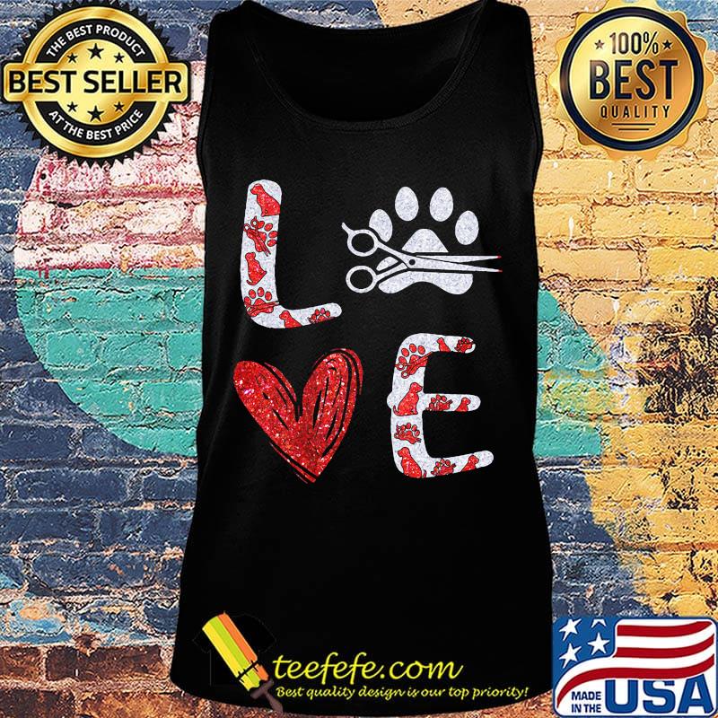 Diamond hairstyle dog paw love s Tank top Diamond hairstyle dog paw love s Tank top