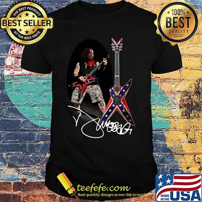 Dimebag darrell costume playing guitar signatures shirt