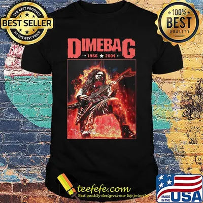 Dimebag playing guitar 1966 2004 signature shirt