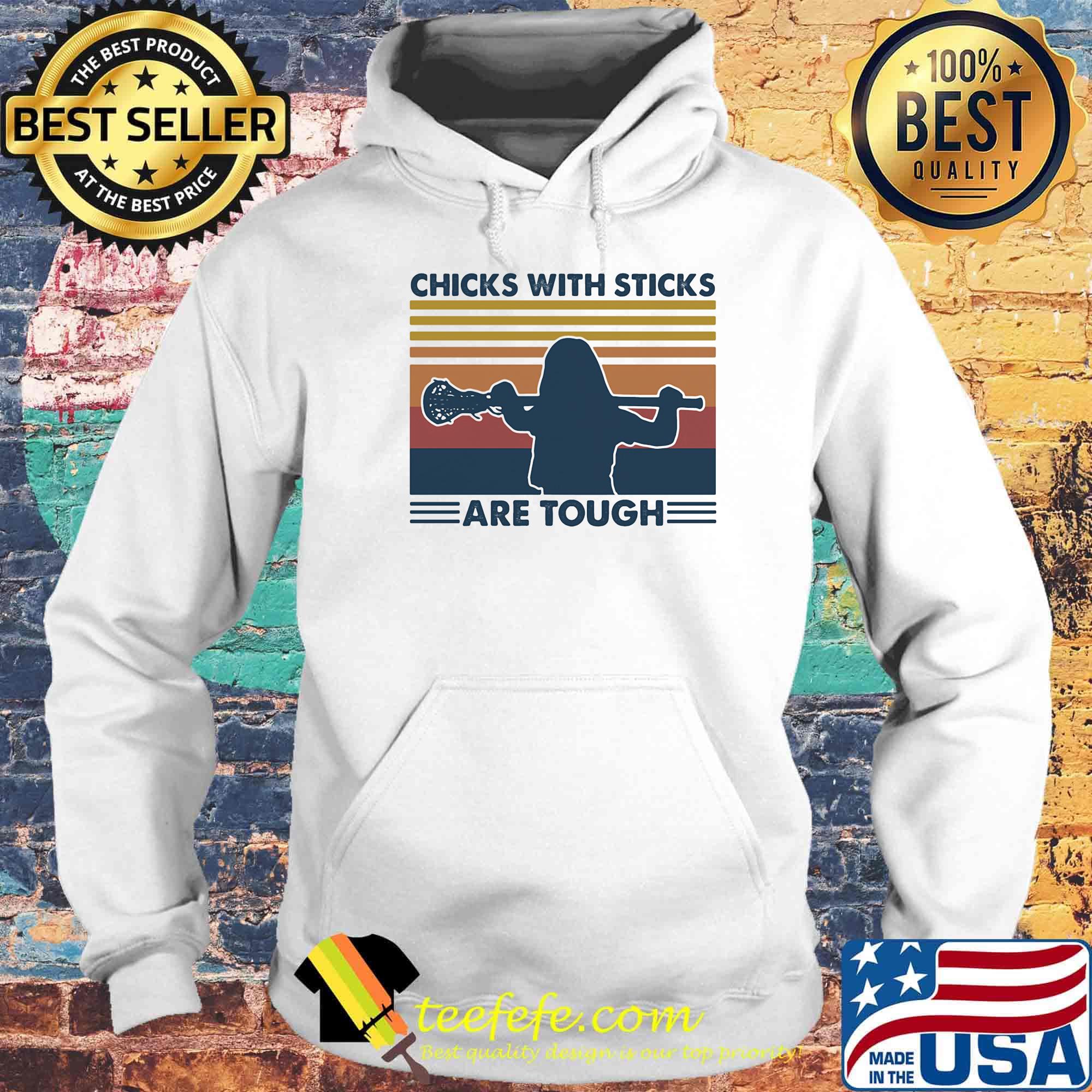 Disc golf chicks with sticks are tough vintage retro s Hoodie Disc golf chicks with sticks are tough vintage retro s Hoodie