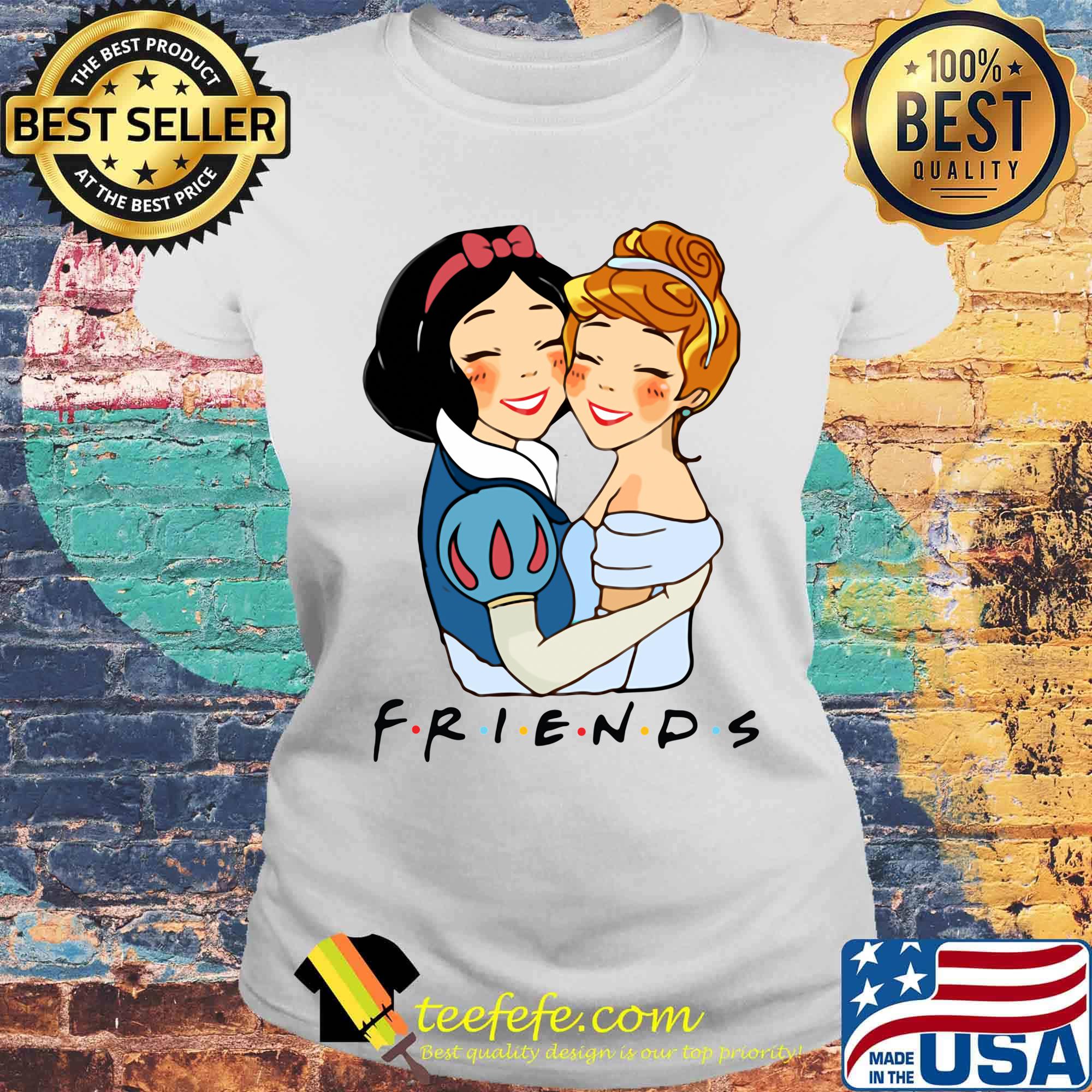 Disney cartoon snow white and belle friends s Laides tee Disney cartoon snow white and belle friends s Laides tee