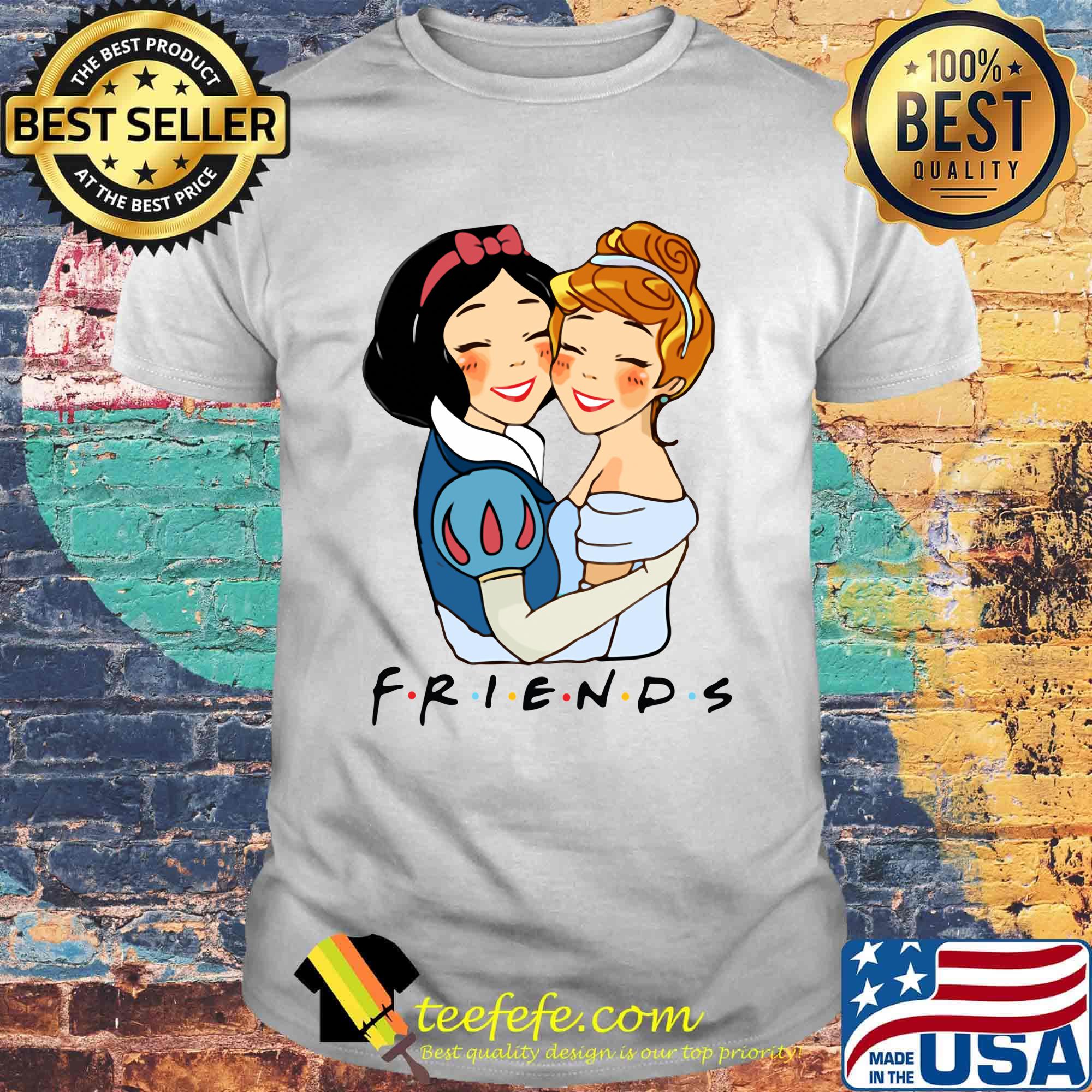Disney cartoon snow white and belle friends shirt