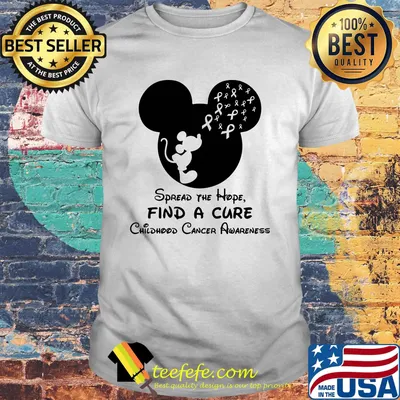 Disney mickey mouse spread the hope find a cure childhood cancer awareness shirt