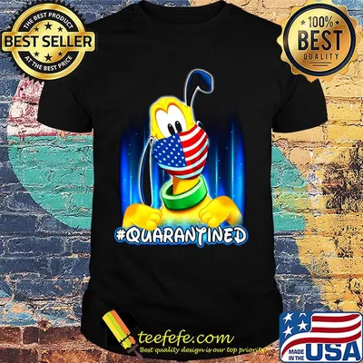 Disney pluto face mask quarantined shirt