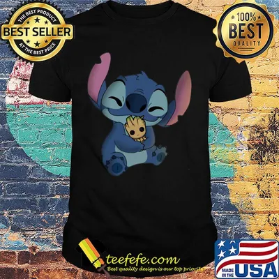Disney stitch hug baby groot shirt