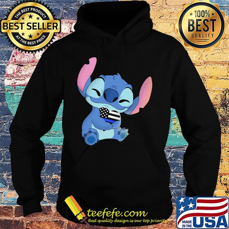 Disney stitch hug heart american flag independence day s Hoodie Disney stitch hug heart american flag independence day s Hoodie