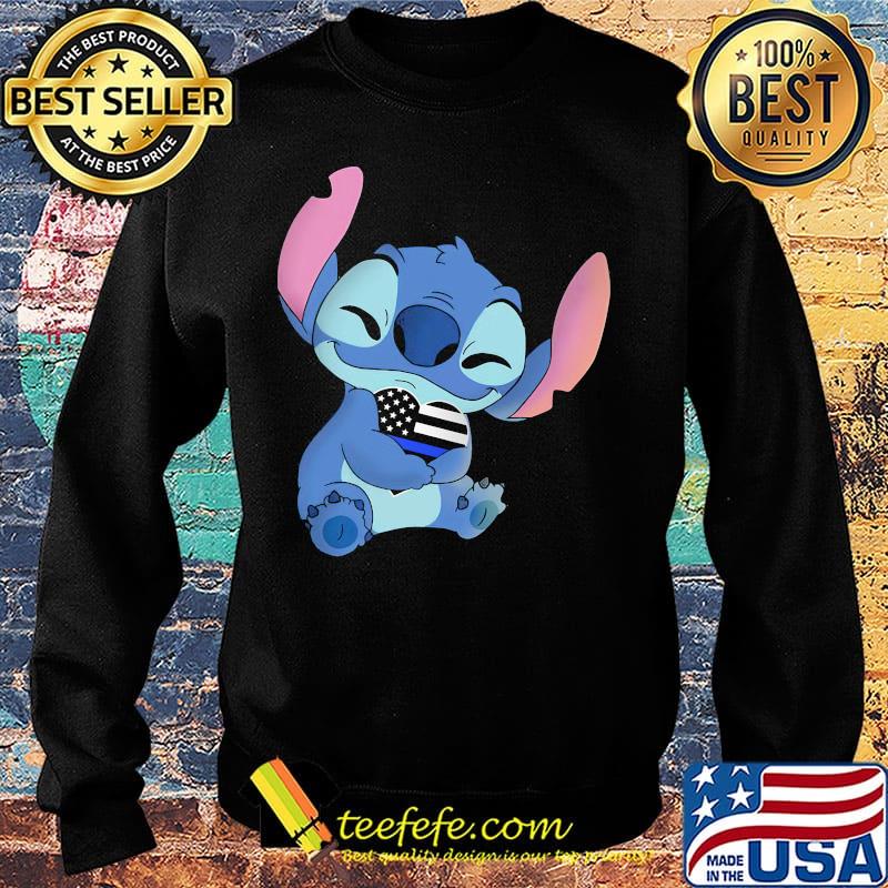 Disney stitch hug heart american flag independence day s Sweater Disney stitch hug heart american flag independence day s Sweater