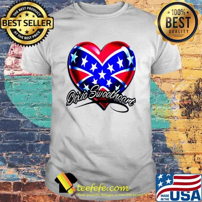Dixic sweetheart heart american happy independence day shirt