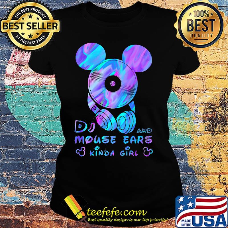 Dj and mouse ears kind girl s Ladies tee Dj and mouse ears kind girl s Ladies tee
