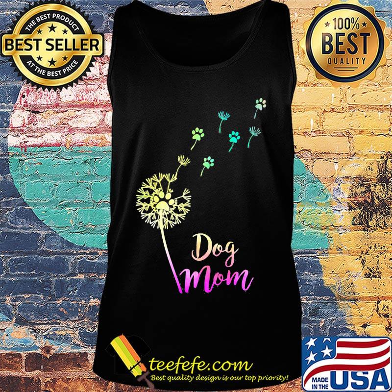 Dog Mom Flower Footprint Color Shirt Tank top Dog Mom Flower Footprint Color Shirt Tank top
