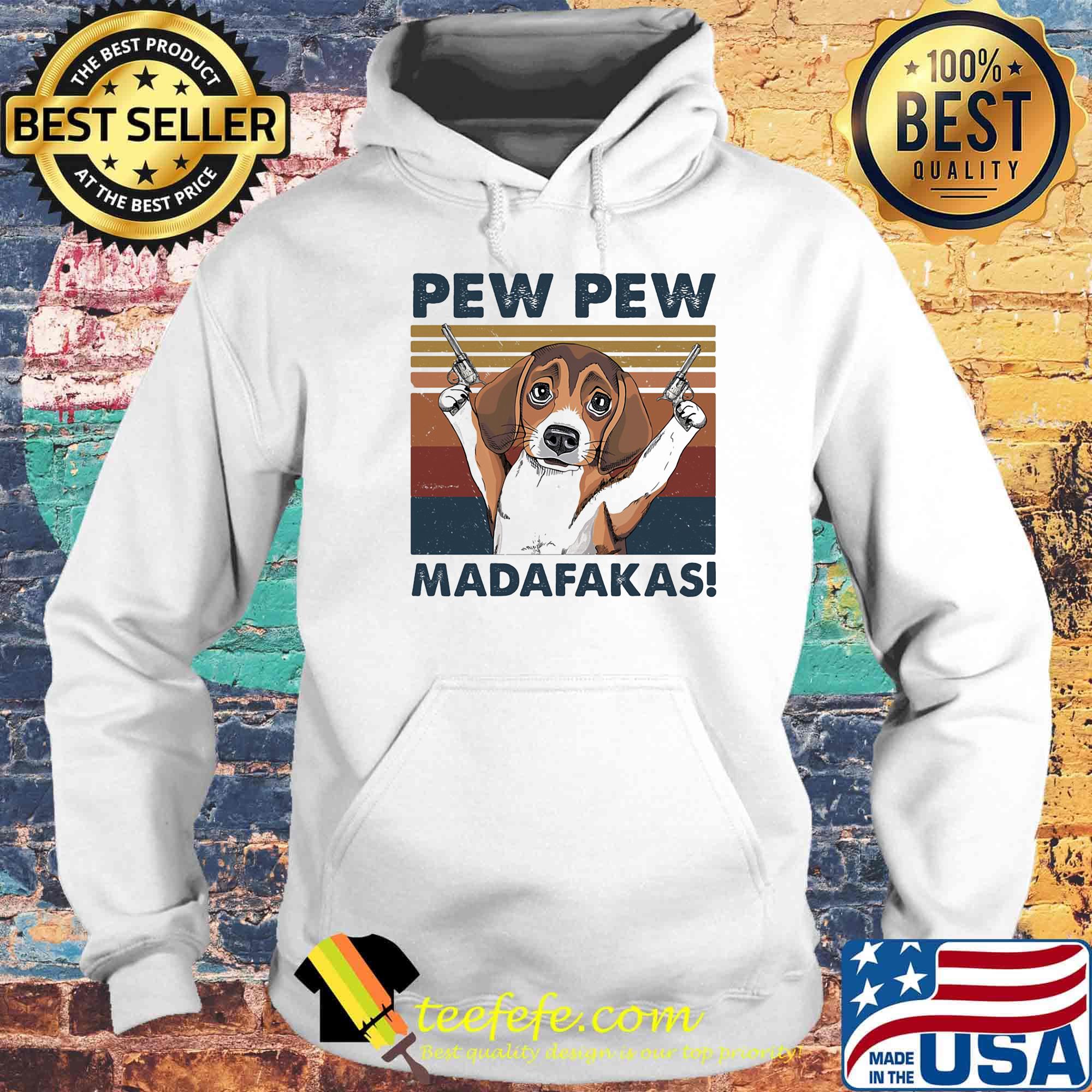 Dog pew pew madafakas vintage retro s Hoodie Dog pew pew madafakas vintage retro s Hoodie
