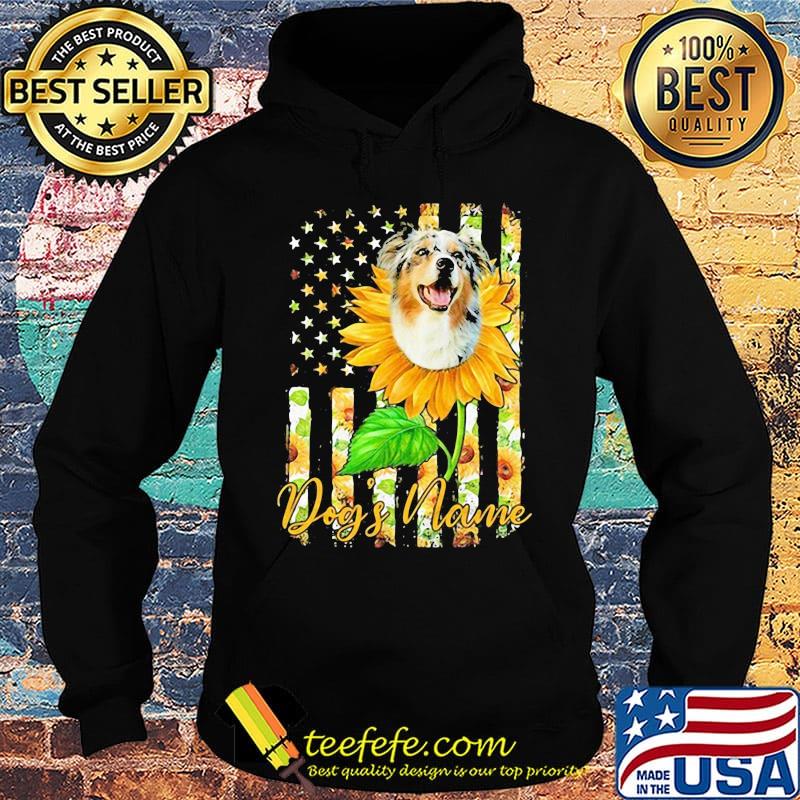 Dog's Name American Flag Independence Day Sun Flower Shirt Hoodie Dog's Name American Flag Independence Day Sun Flower Shirt Hoodie